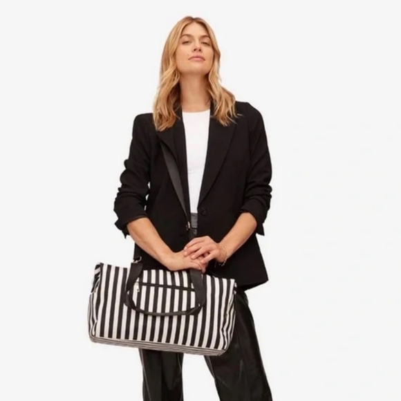 Alice + Olivia Handbags - NWT Alice+ Olivia stripe duffel travel bag vacation duffle